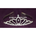 New Arrive elegantes banhados a prata Crystal Tiara Rhinestone Headwear cabelo acessórios